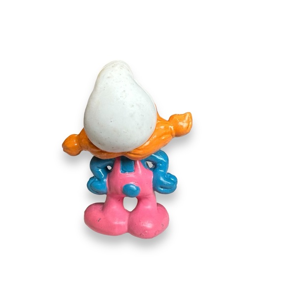 Vintage Smurf Sassette Figure Peyo Applause 20404 Smurfling Smurfette Overalls - Picture 4 of 6